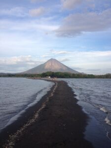 island Ometepe, Nicaragua, is situated in Lake Nicaragua