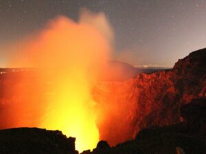 The Masaya Volcano active lava