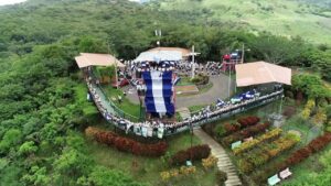 Nicaragua Flag at the Mirador in Jinotega